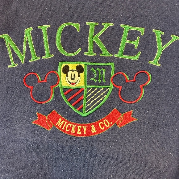 Disney Mickey Navy Crewneck Sweater vintage unisex - Picture 6 of 9